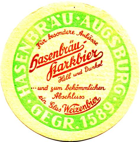 augsburg a-by hasen hase vitus 1b (rund215-starkbier-braungr�n)